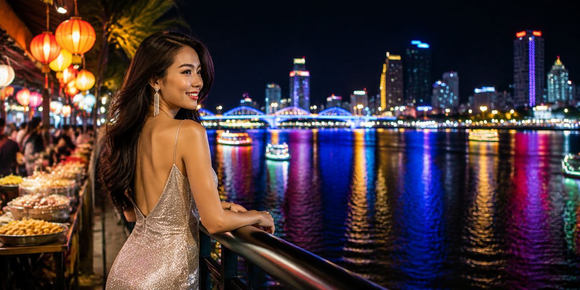 Không khí cá cược tại chợ đêm Đà Nẵng – người dùng theo dõi kết quả trên điện thoại